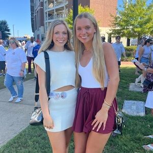 Maroon MSU game day skirt